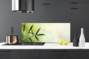 Szkło do Kuchni na Ścianę Liście W Strugach Deszczu