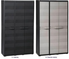 Czarna szafa gospodarcza do piwnicy i ogrodu - Kendall 6X