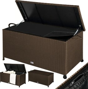 Polirattanowy pojemnik na schowek RICCO, 117 x 53 x 60cm, ciemnobrązowy Casaria