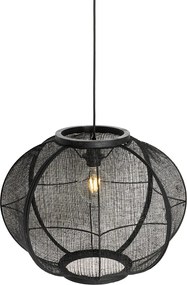 Orientalna lampa wisząca czarna 48 cm - Rob