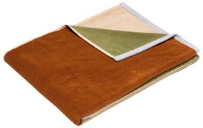 Brązowy bawełniany ręcznik kąpielowy frotte 70x140 cm Block – Hübsch