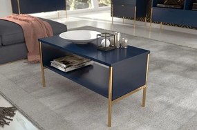 Granatowy stolik kawowy w stylu glamour M0-R08