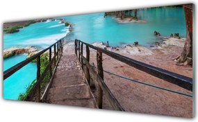 Panel Szklany Schody Prowadzące Do Jeziora