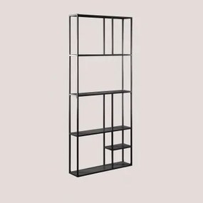 Modułowa Półka Ścienna 80 Cm Ze Stali Thura Czarny Węgiel - Sklum