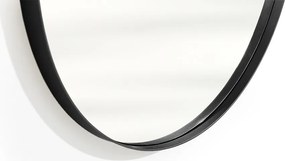 Toaletka Nicole z lustrem 60 cm - biały mat / czarne nóżki