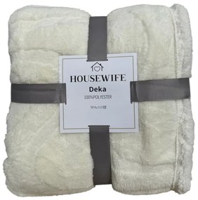 Luksusowy koc z baranka z mikropluszu NESTIVE biały Rozmiar: 200 x 230 cm