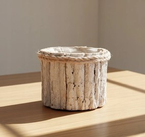 Osłonka z kory 12 cm Naturalna Doniczka Boho Rustykalna Dekoracja do Roślin