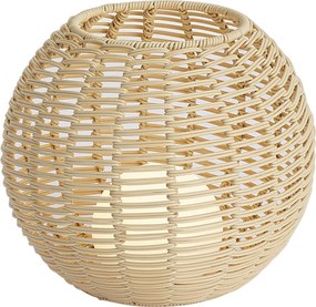 Lampa stołowa zewnętrzna beżowa 30 cm z diodą LED akumulatorowa z USB-C IP44 - Oli