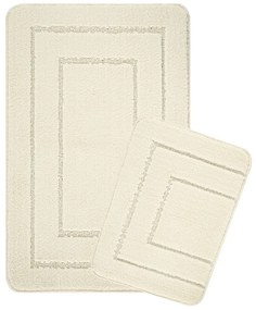 Kremowe dywaniki łazienkowe zestaw 2 szt. 50x80 cm Cerceve – Foutastic