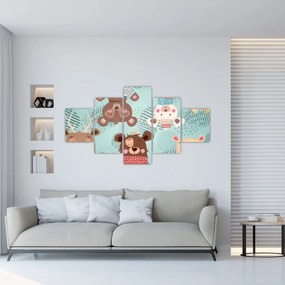 Obraz - Wesołe niedźwiadki (125x70 cm)