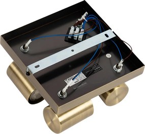 Nowoczesna lampa sufitowa brązowa 4-punktowa regulowana prostokątna - Jeana