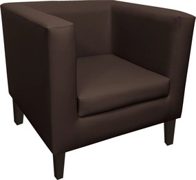 Fotel Monaco tkanina Eko-skóra : Kolor nogi - Venge, Kolor tkaniny - EKO-SKÓRA - 19D, Wysokość nogi - 15 cm