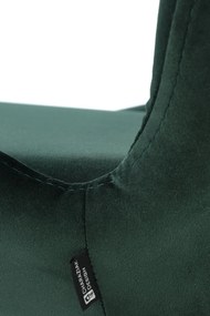 Krzesło ciemny zielony tapicerowane velvet metalowe nowoczesne loft K454