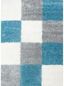 Dywan Shaggy Life szaro-turkusowy 60 cm x 110 cm