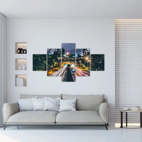 Obraz miasta nocą (125x70 cm)