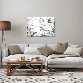 Obraz na szkle - Akwarelowa dżungla (70x50 cm)