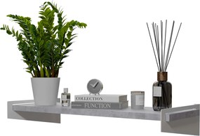 Wisząca półka na książki biały + beton A1-K01
