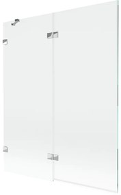 Mexen Lunar parawan nawannowy 2-skrzydłowy lewy 140 x 150 cm, transparent, chrom - 897-140-100-01-00-L