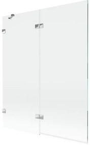 Mexen Lunar parawan nawannowy 2-skrzydłowy lewy 140 x 150 cm, transparent, chrom - 897-140-100-01-00-L