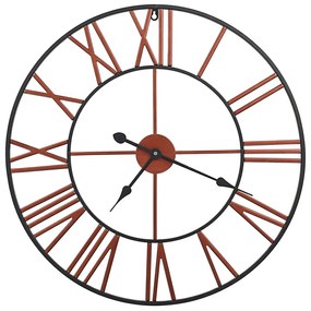Ścienny zegar retro z czerwonymi wskazówkami 58 cm W4-G62