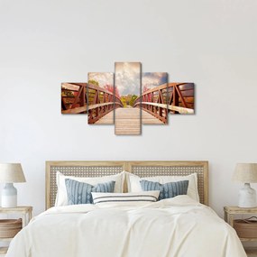 Obraz - drewniany most (125x70 cm)