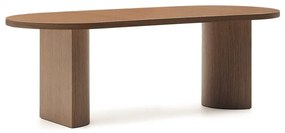 Okrągły stół z blatem w dekorze orzecha 100x200 cm Nealy – Kave Home