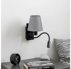 Brilagi - LED Kinkiet NUBILA 1xE27/25W/230V + LED/3W czarny/szary