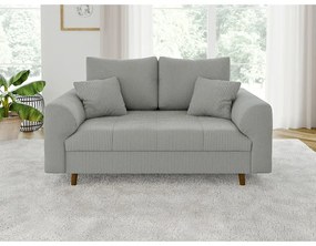 Jasnoszara sztruksowa sofa 150 cm Ariella – Ropez