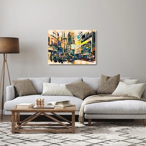 Obraz na szkle malowanej abstrakcji (70x50 cm)