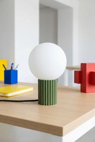 Oliwkowa lampka na biurko T4-R77