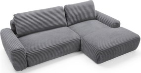 Ciemnoszary narożnik sztruksowy do salonu C9-F72