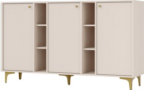 Komoda TORINO - Beżowy / Wysokość 94 cm / 158 cm / Bez szuflad