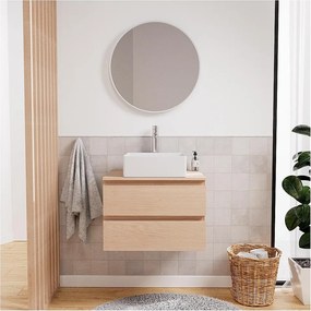 Zestaw SORRENTO z pojedynczą umywalką i szafką podumywalkową 60 cm + umywalka + bateria + lustro