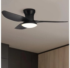 Brilagi - LED sufitowy wentylator 30W 230V 3000-6500K czarny + DO