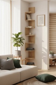 Narożna półka ścienna w kolorze wenge C0-K18