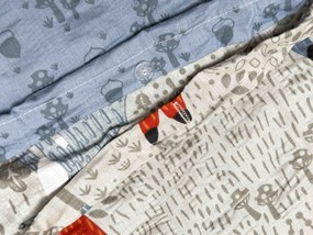 PrzytulneMieszkanie.pl PrzytulneMieszkanie.pl Krepowa pościel do łóżeczka Renforcé FOXIVA szara Rozmiar pościeli: 45 x 65 cm | 90 x 140 cm