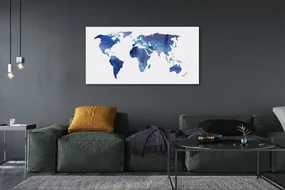 Obraz na szkle Niebieska mapa