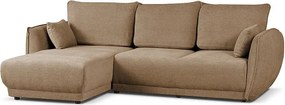 Narożnik lewy Loren z funkcją spania 255x165x91 cm – tkanina Raven 30 beżowa