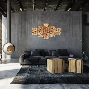 Obraz - Serce z drewna (125x70 cm)