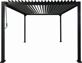 PERGOLA OGRODOWA 3X4X2.3M ALUMINIOWA ZE STALOWYM DACHEM