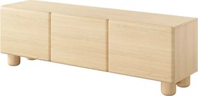 Szafka RTV Zissa 3D 150 cm – nowoczesna szafka pod telewizor, dąb Vicenza, bez uchwytów