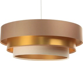 Beżowo-złota potrójna lampa wisząca glamour - S461 E1-D71