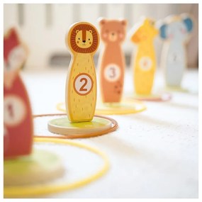 Tooky toy rzut do celu drewniana gra zręcznościowa obręcze 15 el.