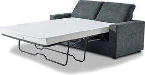 Sofa rozkładana "Elena" z tkaniny ekspresowej - 3-osobowa - 140 cm spania - Szara