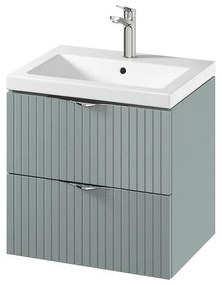 Cersanit S801-544 -Wisząca szafka łazienkowa z umywalką TIRSO 60x45 cm miętowa