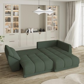 Masseno Narożnik ORENTI z funkcją spania i pojemnikiem na pościel Narozniki L, Rozkładana sofa - Zielony, QUELLE 37