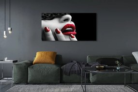 Obraz canvas na ścianę Usta i Paznokcie Kobiety