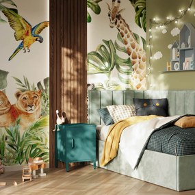 Szafka nocna metalowa morska Modern MIA, 424 x 595 x 400 mm