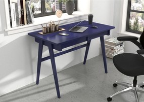 Drewniane biurko z szufladami Visby EDDA / granat szlachetny
