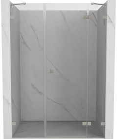 Mexen Lunar drzwi prysznicowe uchylne prawe 155 cm, transparent, nikiel szczotkowany - 834S-155-050-97-00-P